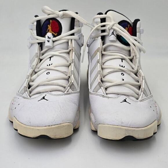 Air Jordan 6 Rings Confetti Paint Splatter 322992-100 Basketball Shoe Men's 8.5 - Picture 8 of 10